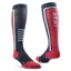 AriatTEK Slimline Performance Women's Tall Riding Socks - Navy/Red