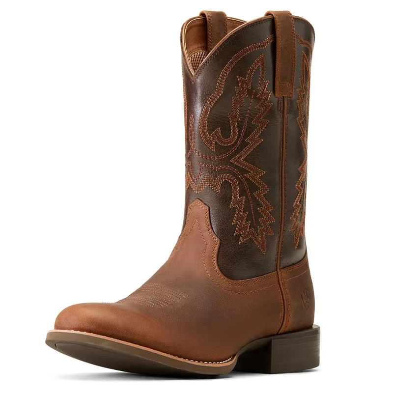 Ariat Sport Stratten Men's Western Boots - Sorrel Crunch/Bitter Brown