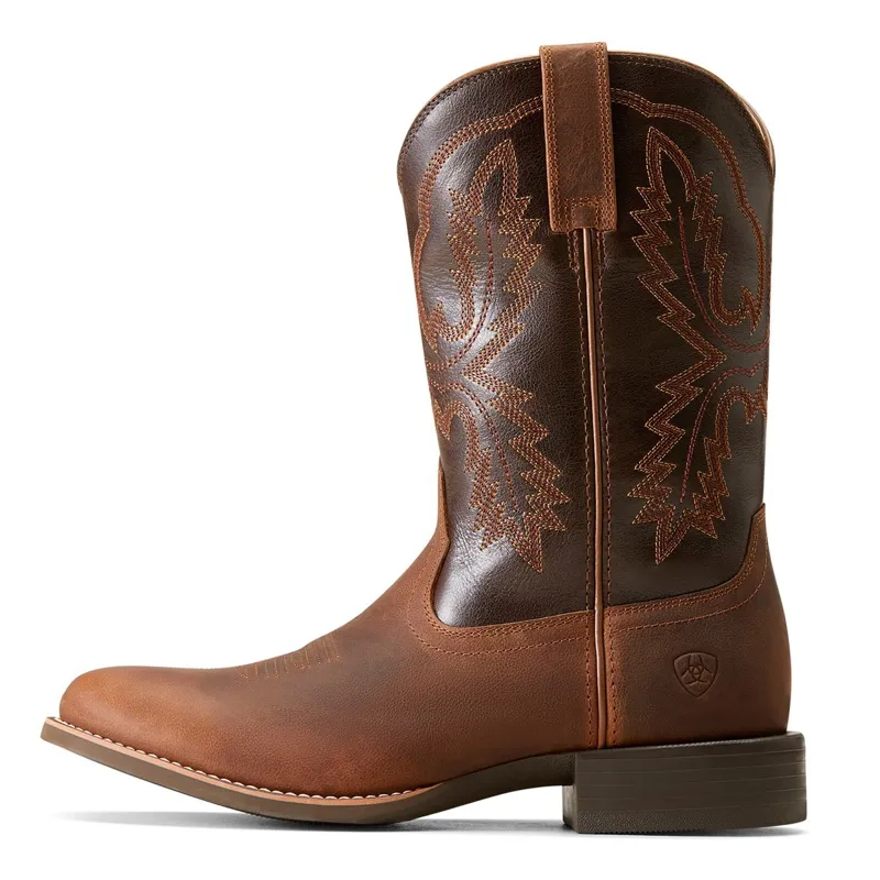Ariat Sport Stratten Men's Western Boots - Sorrel Crunch/Bitter Brown-4