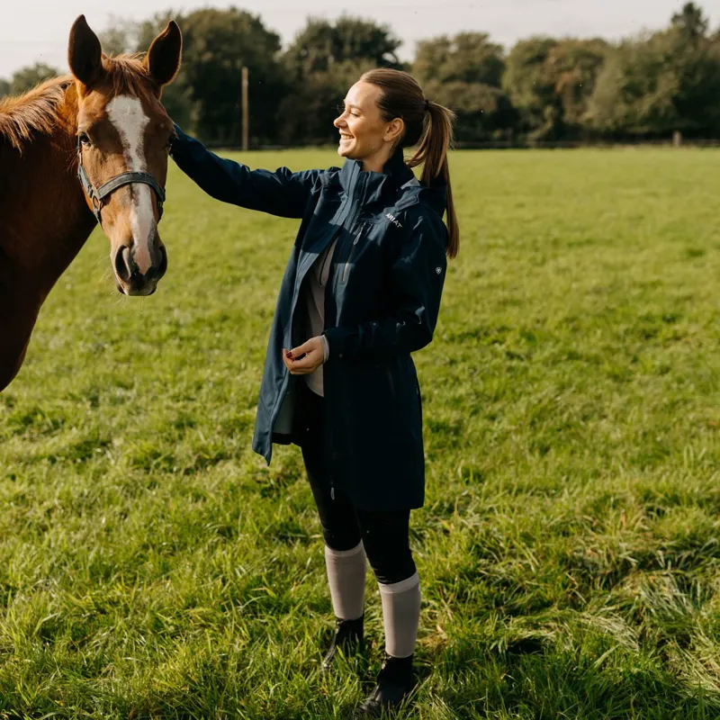 Ariat Coastal Womens Long Waterproof Jacket - Navy Eclipse-7