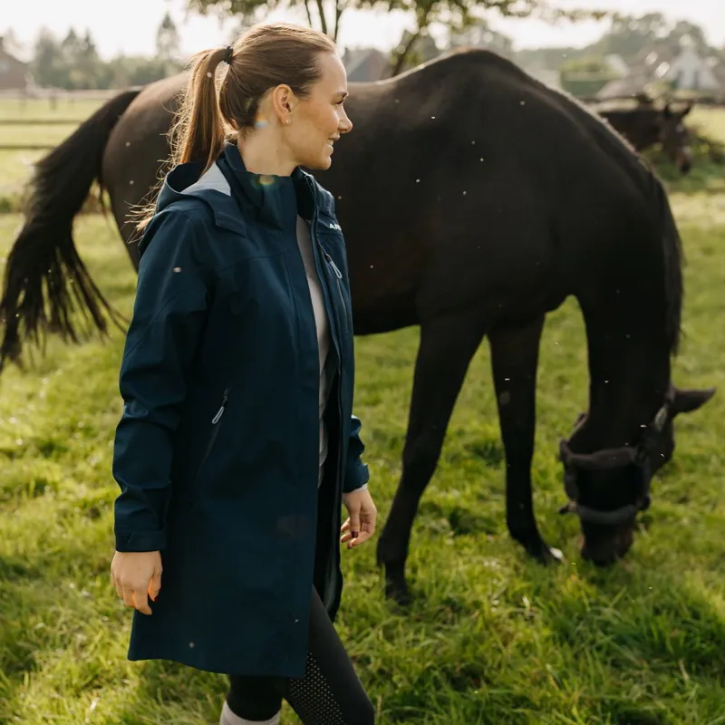 Ariat Coastal Womens Long Waterproof Jacket - Navy Eclipse-6
