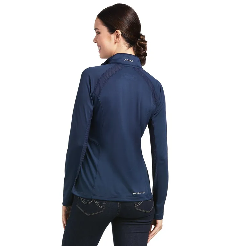 Ariat Sunstopper 2.0 Ladies Base Layer Top - Navy - X-Small-1