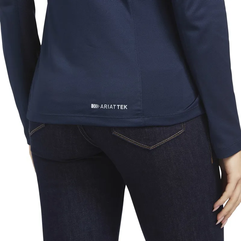 Ariat Sunstopper 2.0 Ladies Base Layer Top - Navy - X-Small-2