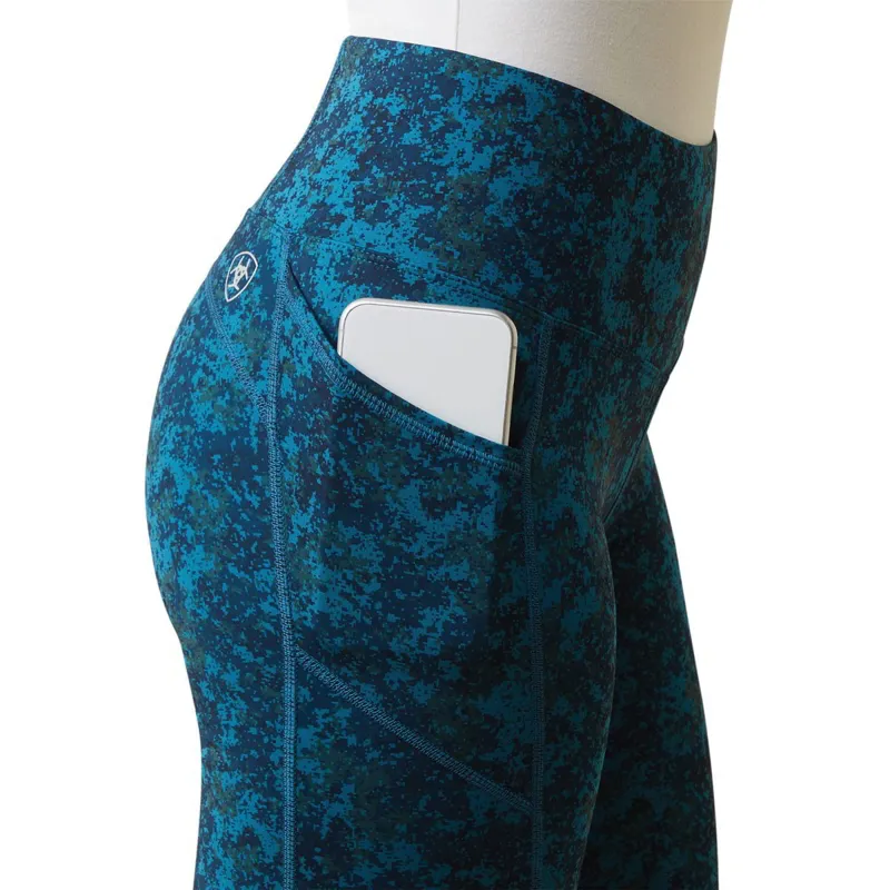 Ariat EOS Full Grip Riding Tights - Deep Petroleum Camo Floral - XS-3