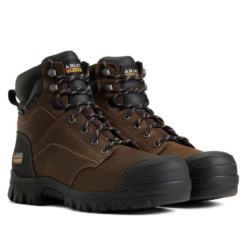 Ariat Treadfast Steel Toe Waterproof Womens Boots - Dark Brown-5
