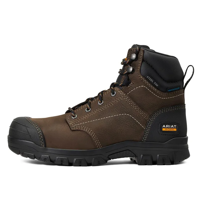 Ariat Treadfast Steel Toe Waterproof Womens Boots - Dark Brown-4