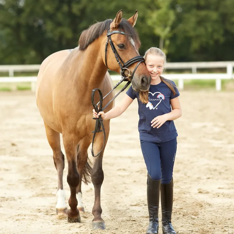 Ariat Tri Factor Grip Full Seat Youth Breeches - Navy-4