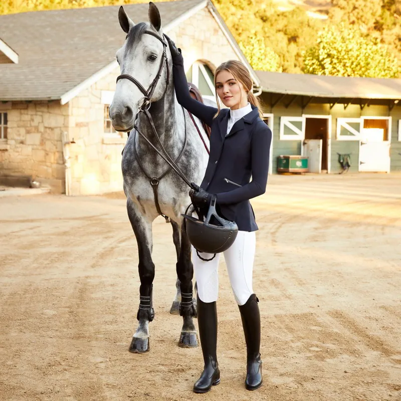 Ariat Tri Factor Grip Knee Patch Womens Competition Breeches - White-2