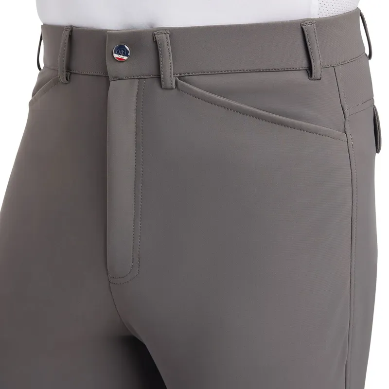 Ariat Tri Factor Grip Knee Patch Mens Breeches - Plum Grey-2