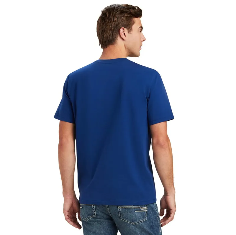 Ariat Varsity Short Sleeve Men's Tee - Estate Blue-1