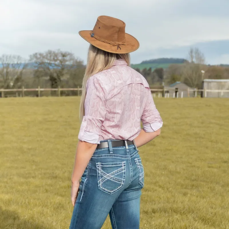 Ariat R.E.A.L. Mid Rise Entwined Womens Boot Cut Jeans - Marine-6