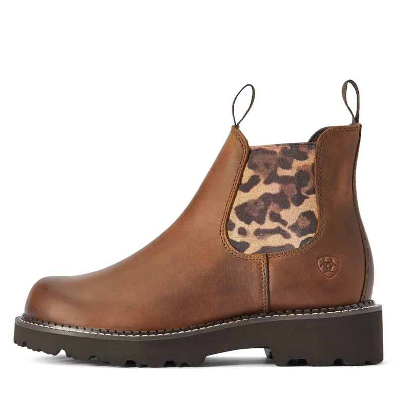 Ariat Fatbaby Twin Gore Women's Boots - Tan Leopard Gore-4