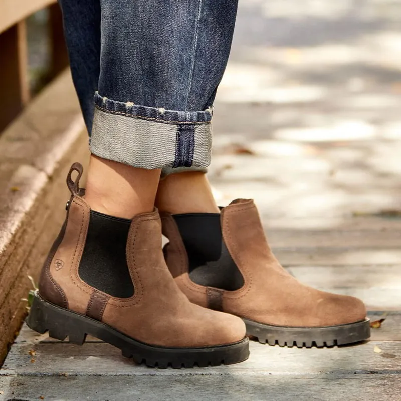Ariat Wexford Lug H2O Womens Short Country Boots - Dark Earth-5