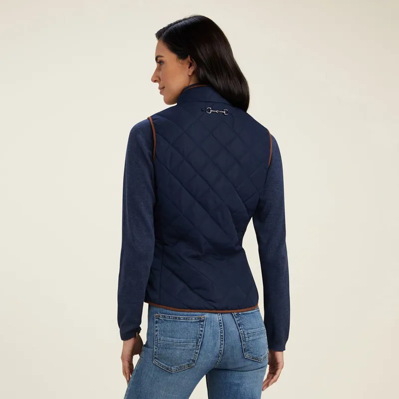 Ariat Country Woodside 2.0 Womens Quilted Vest - Navy-2