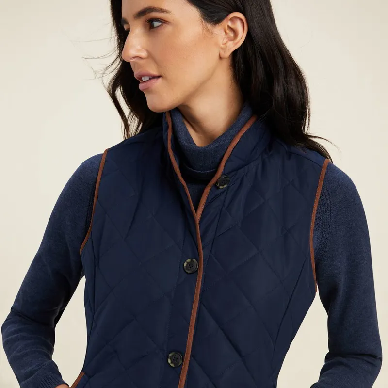 Ariat Country Woodside 2.0 Womens Quilted Vest - Navy-3