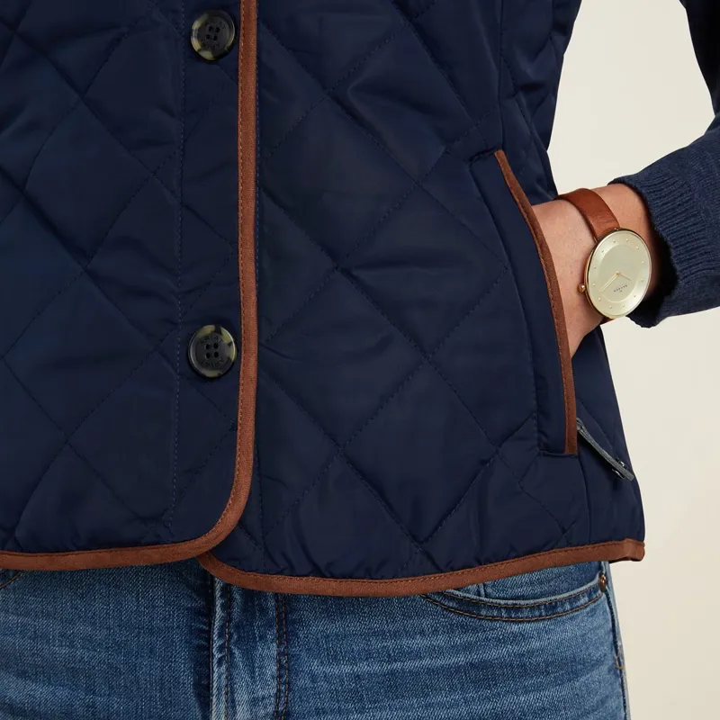 Ariat Country Woodside 2.0 Womens Quilted Vest - Navy-4