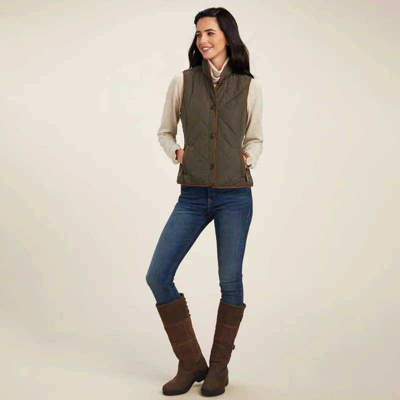 Ariat Country Woodside 2.0 Women's Quilted Vest - Earth-2