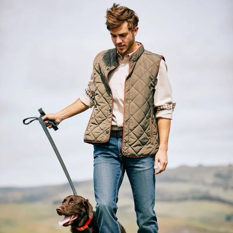 Ariat Country Woodside Mens Quilted Vest - Earth-7