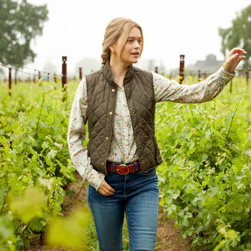 Ariat Country Woodside Ladies Quilted Vest - Earth-7