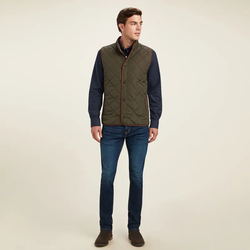 Ariat Country Woodside Mens Quilted Vest - Earth-2
