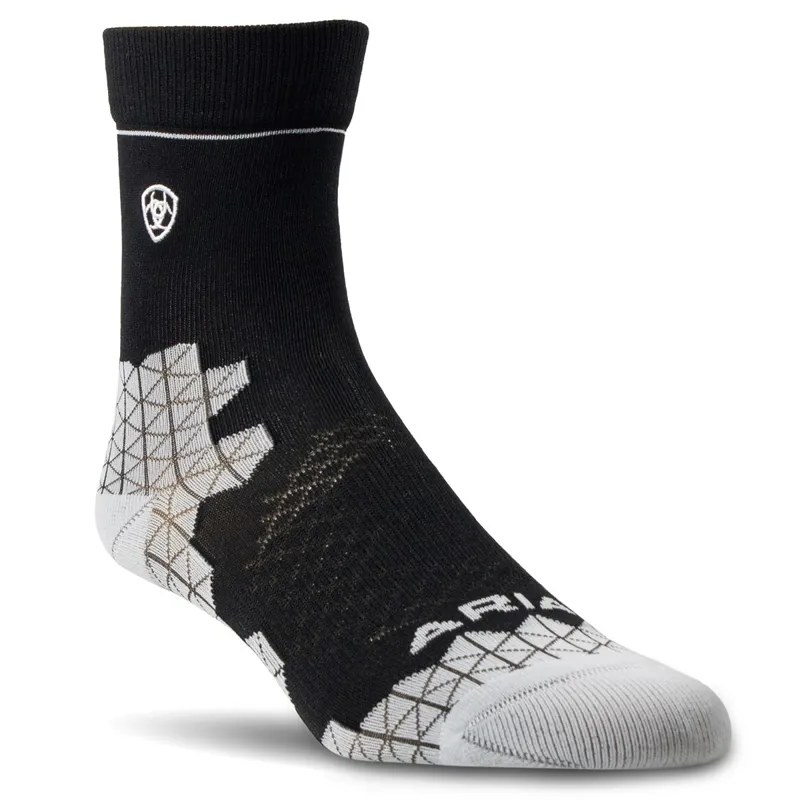 AriatTEK Devon Performance Paddock Short Riding Socks - Black/Slate
