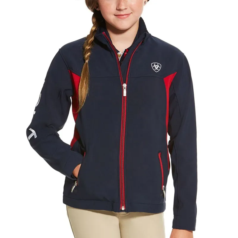Ariat Youth Team Softshell Jacket - Navy-3