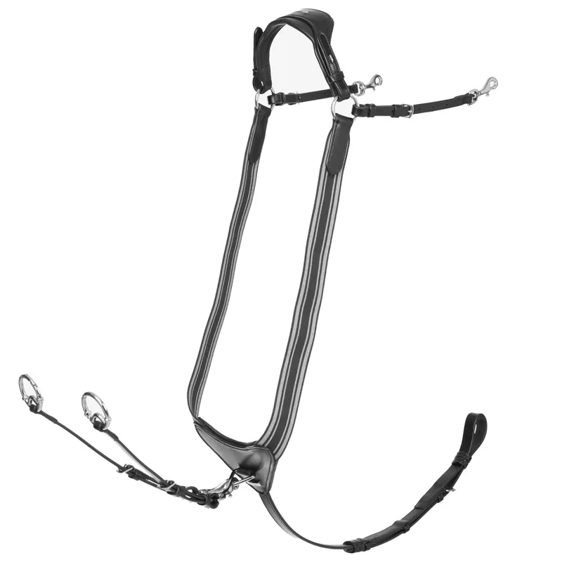 LeMieux Arika Elastic Breastplate - Black/Silver