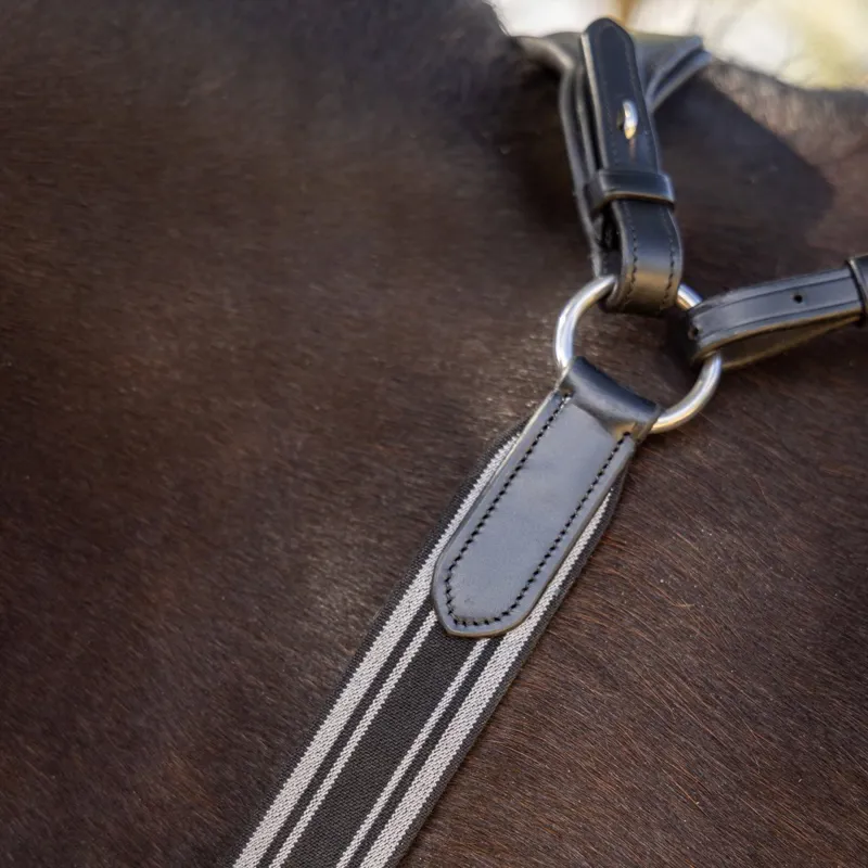 LeMieux Arika Elastic Breastplate - Black/Silver-2