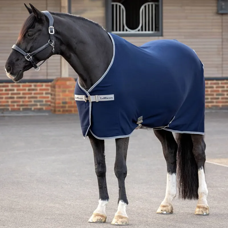 LeMieux Arika Jersey-Tek Fleece Sheet - Navy-1