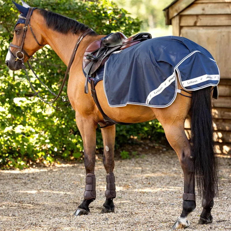LeMieux Arika Waterproof Quarter Sheet - Navy-1