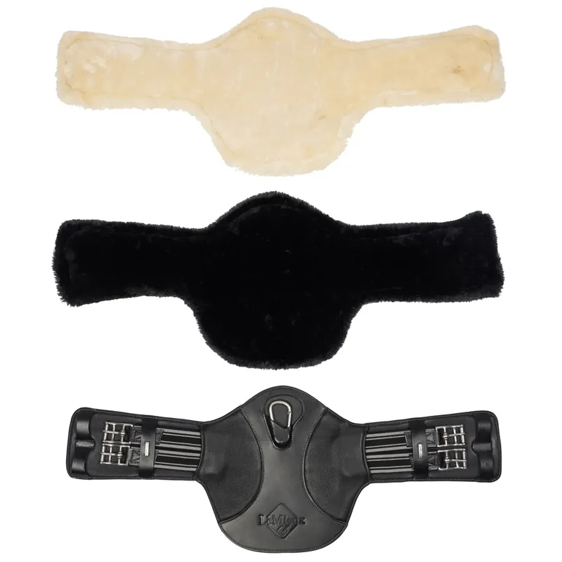 LeMieux Arika Simuwool Contoured Short Stud Girth - Black-1
