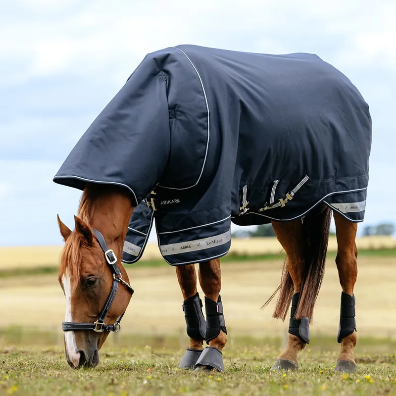 LeMieux Arika Storm-Tek 350g Turnout Blanket - Navy-3