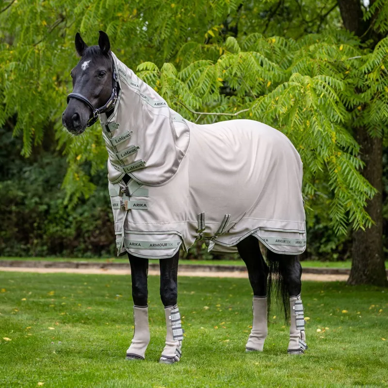 LeMieux Arika Armour-Tek Detachable Neck Fly Sheet - Stone-1