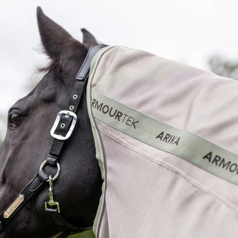 LeMieux Arika Armour-Tek Detachable Neck Fly Sheet - Stone-6