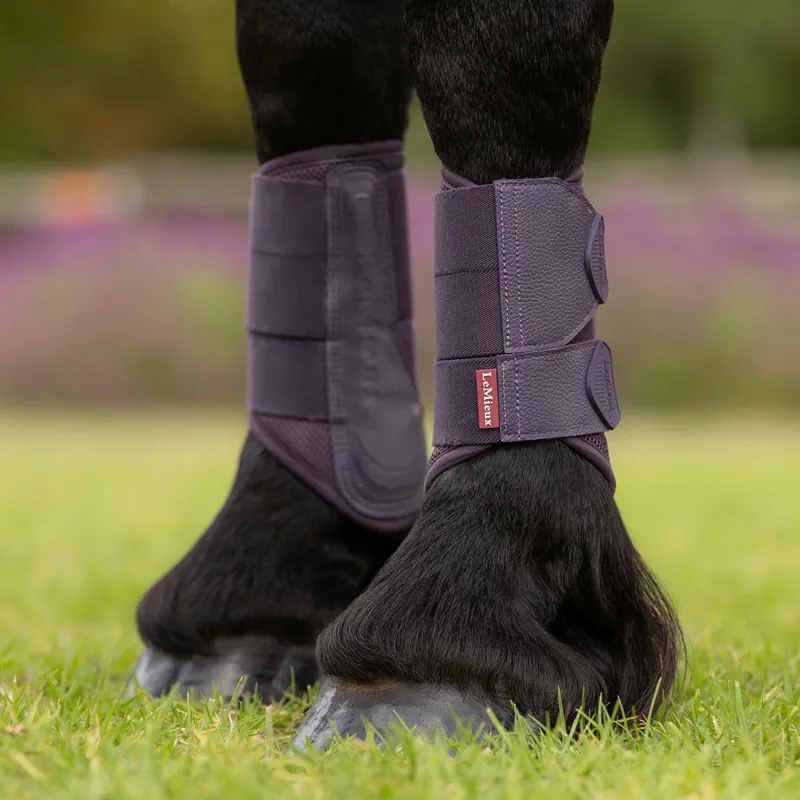 LeMieux Arika Mesh Brushing Boots - Juniper-1