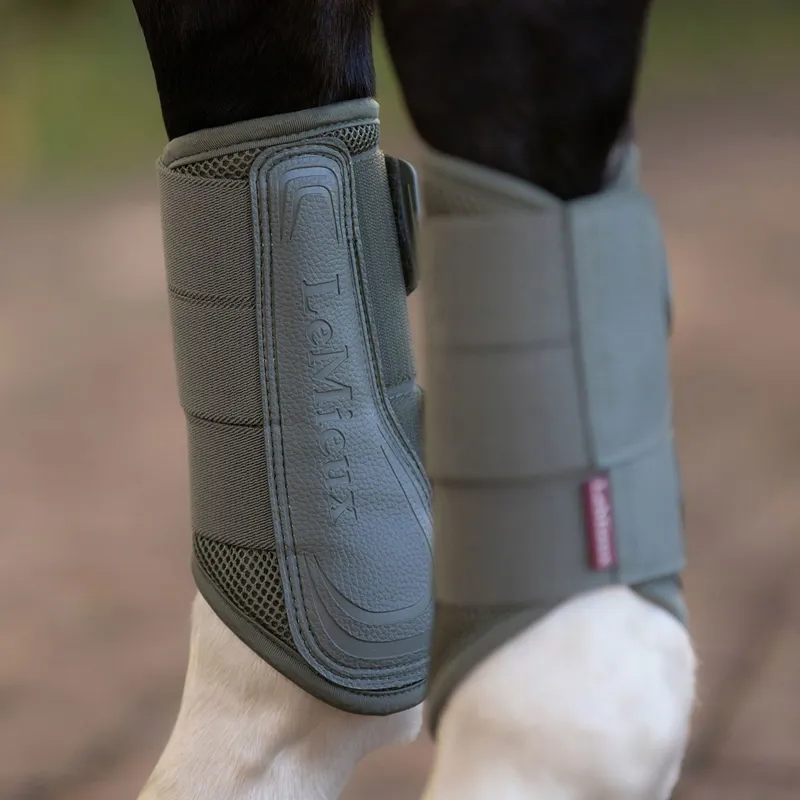 LeMieux Arika Mesh Brushing Boots - Rosemary-1