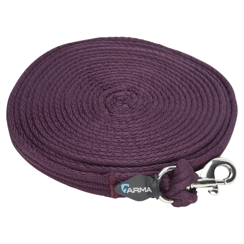 Arma Cushion Web Lunge Line - Black/Cherry