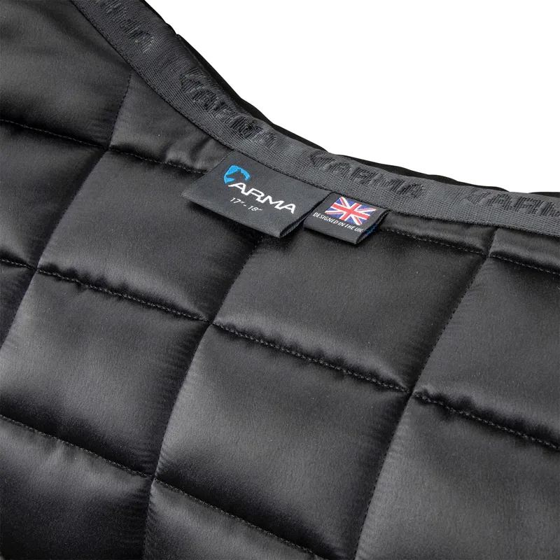 ARMA Eltar Satin Dressage Saddle Pad - Black-5