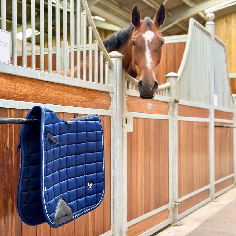 ARMA Eltar Satin Dressage Saddle Pad - Navy-6