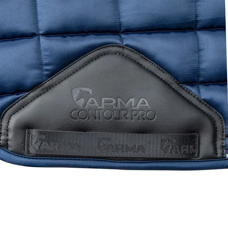 ARMA Eltar Satin Dressage Saddle Pad - Navy-2