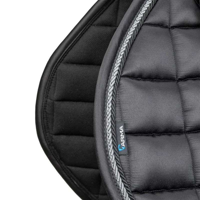 ARMA Eltar Satin Show Jumping Saddle Pad - Black-3