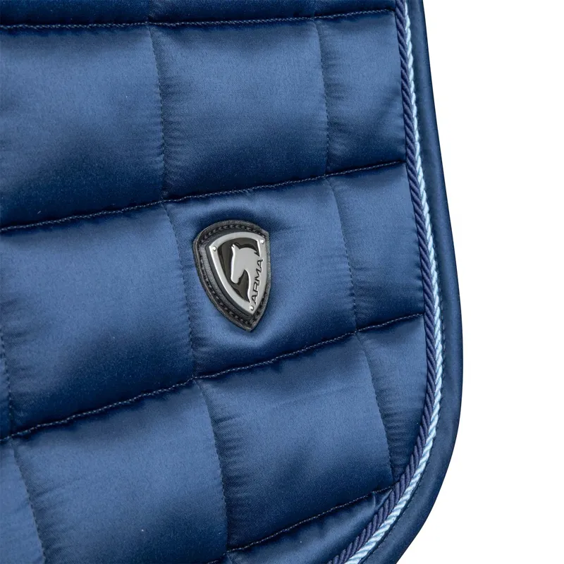 ARMA Eltar Satin Show Jumping Saddle Pad - Navy-3