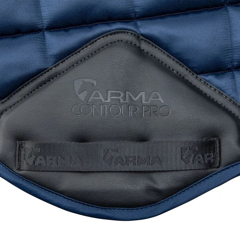 ARMA Eltar Satin Show Jumping Saddle Pad - Navy-2