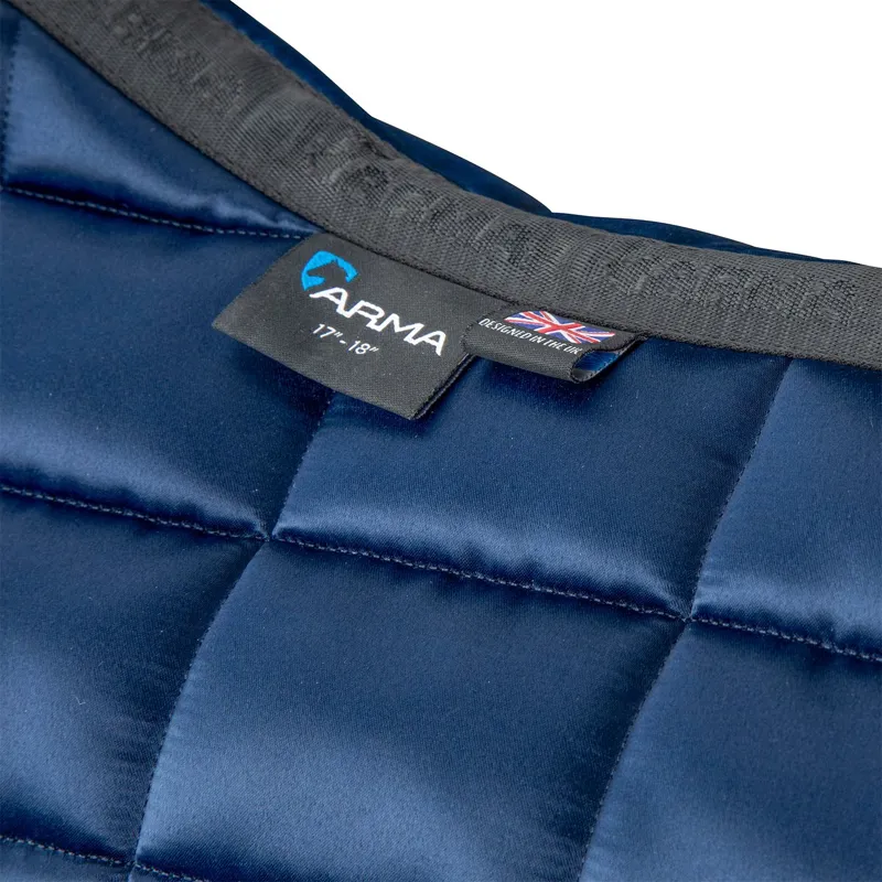 ARMA Eltar Satin Show Jumping Saddle Pad - Navy-4