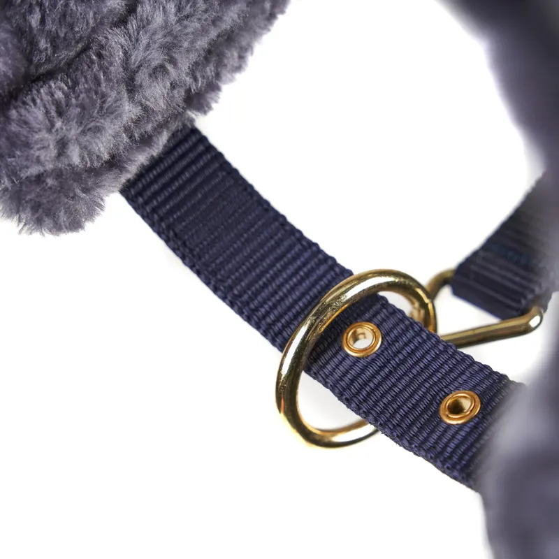 ARMA Fleece Lined Lunge Cavesson - Navy-4