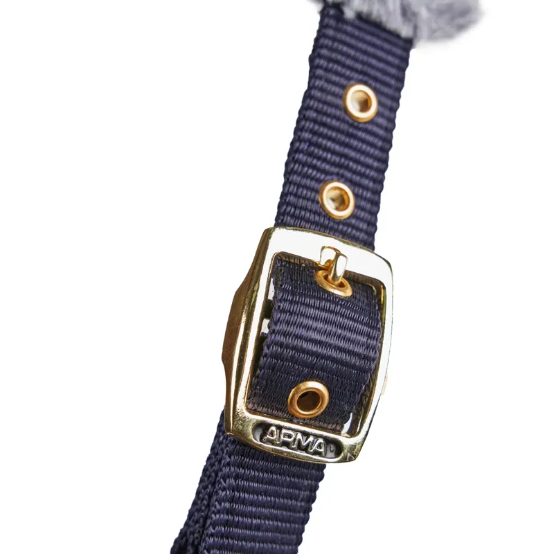 ARMA Fleece Lined Lunge Cavesson - Navy-5