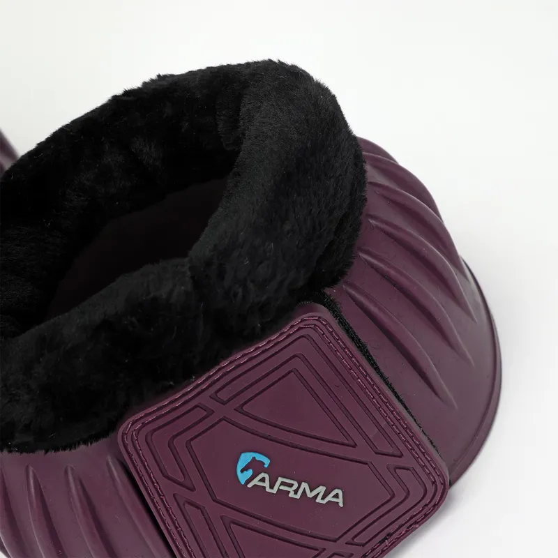 ARMA Fleece Topped Bell Boots - Black Cherry-2