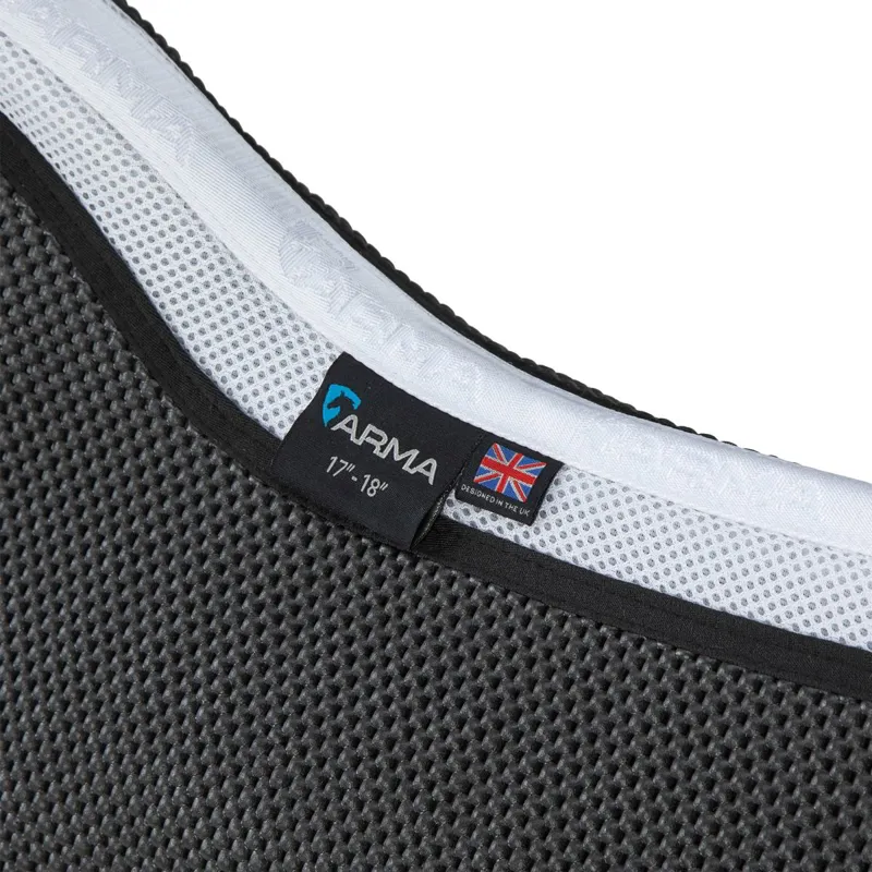 ARMA Soft Grip Dressage Saddle Pad - White-7