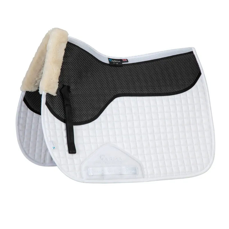 ARMA Soft Grip Dressage Saddle Pad - White