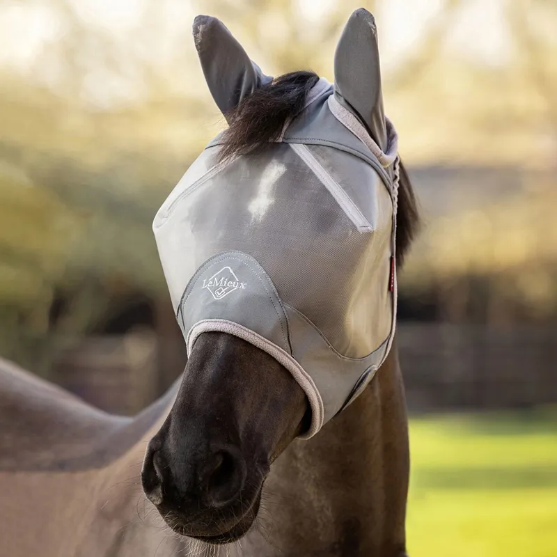 LeMieux ArmourShield Pro Half Fly Mask-Gray